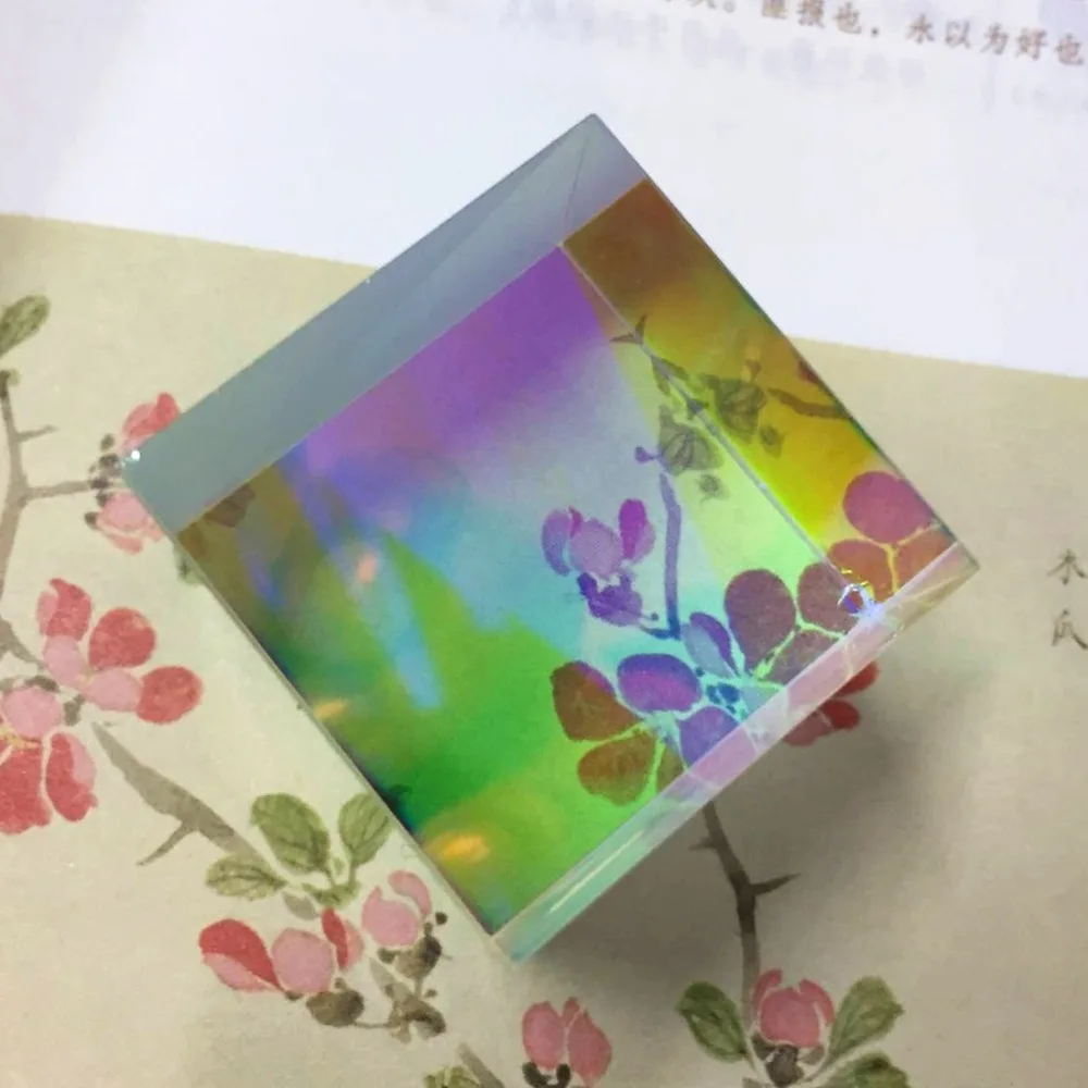 Damaged BIG DIY X-Cube Filter Prism 2.8X2.8cm 33.4cm Defective Cross Dichroic Prism RGB Combiner Splitter Party Home Decoration