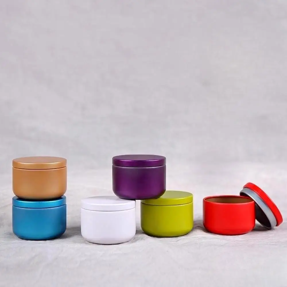 Mini Tin Box Square Sealing Cans Portable Tea Cans Colorful Frosted Tinplate Cans Storage Tea Candy Jewelry Dispenser Bottle