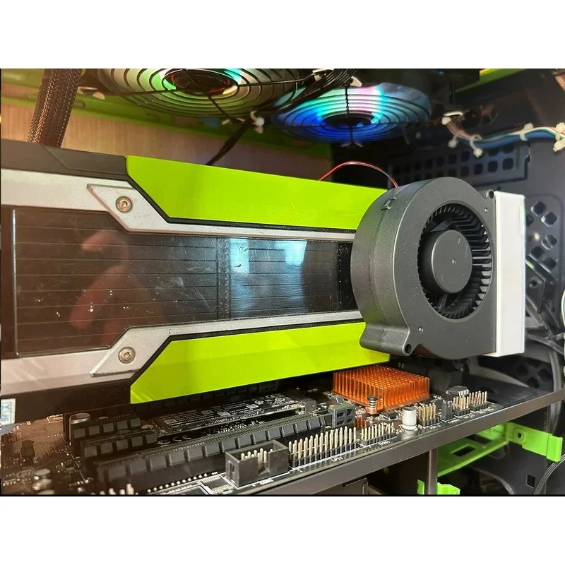 N+ New 90mm U-shaped Short Turbo Cooling Fan for NVIDIA for Tesla V100 P100 P40 M40 K80 GPU
