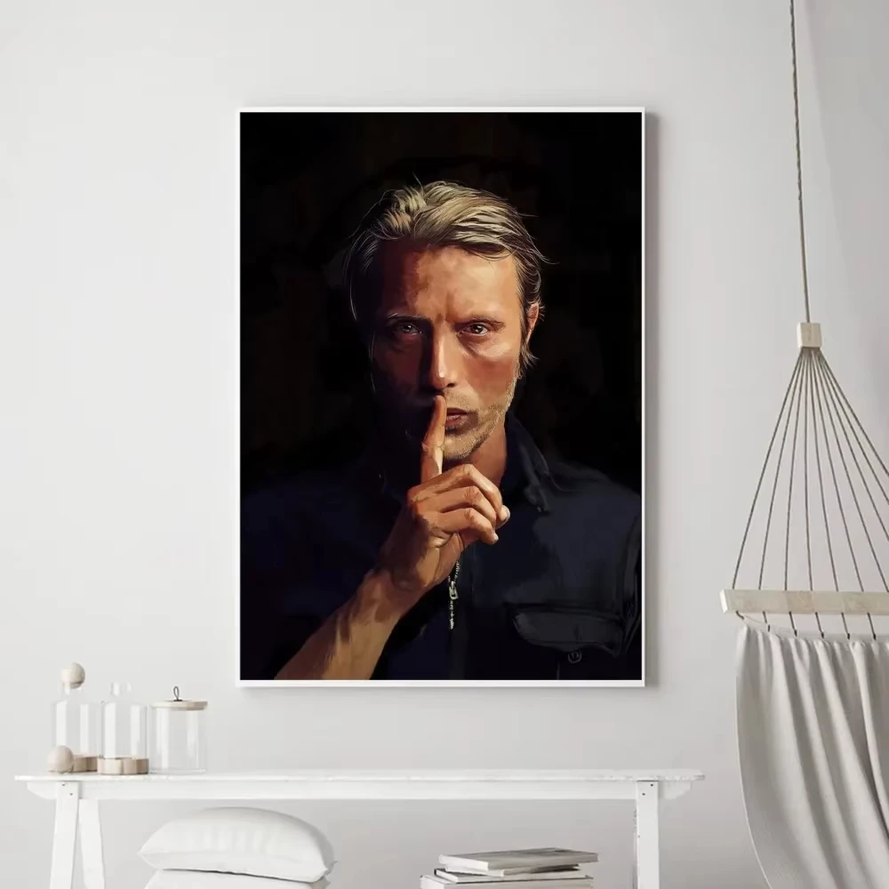 H-Hannibal TV Show Art Poster Vintage Poster Prints Art Home Painting Bathroom Kitchen Bar Accessories Wall Sticker