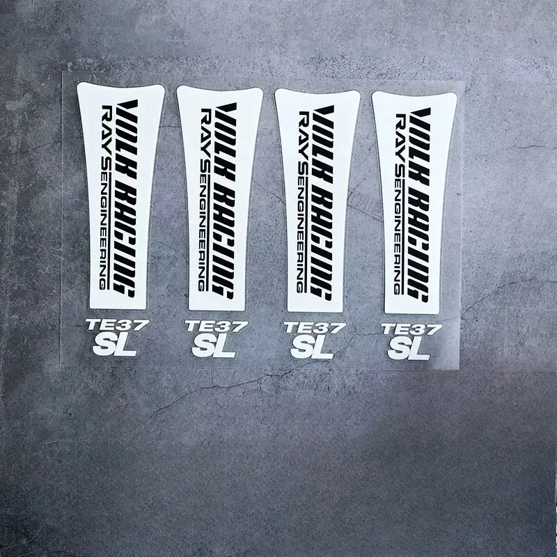 4PCS set of car stickers, suitable for Volk wheel hub strip replacement wheel sticker, can be used for 17-inch 18-inch car wheel
