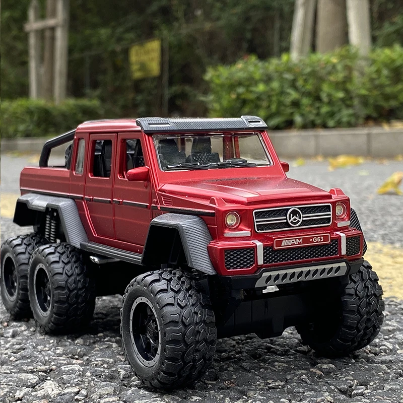 1:32 G63 6*6 Big Tire Modified Off-Road Vehicle Alloy Car Model Diecasts metal Simulation Toy Car Model Collection Kids toy gift
