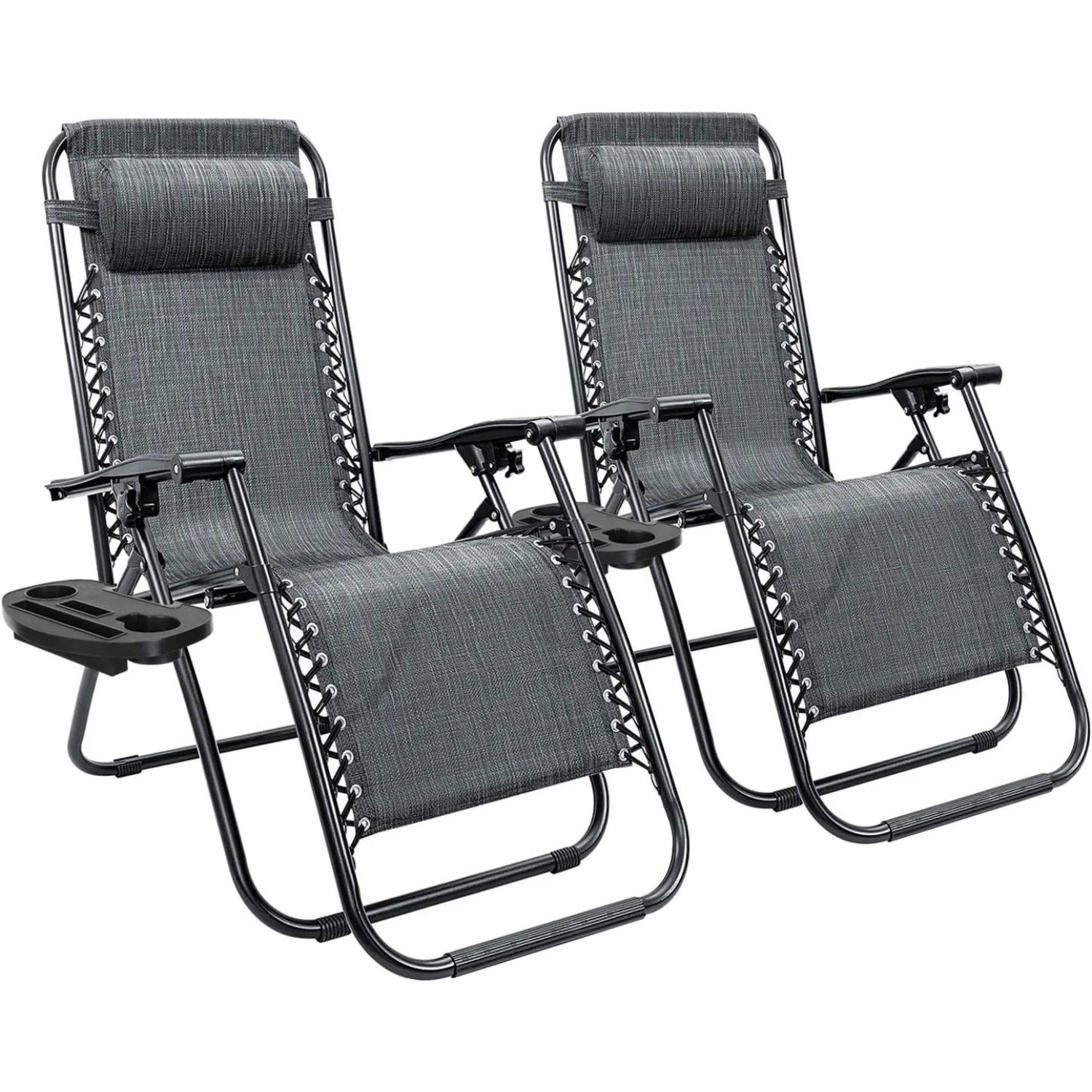 

Zero Gravity Chair Adjustable Folding Lawn Lounge Chairs Outdoor Lounge Gravity Chair Camp Reclining Lounge Chair with Pillows