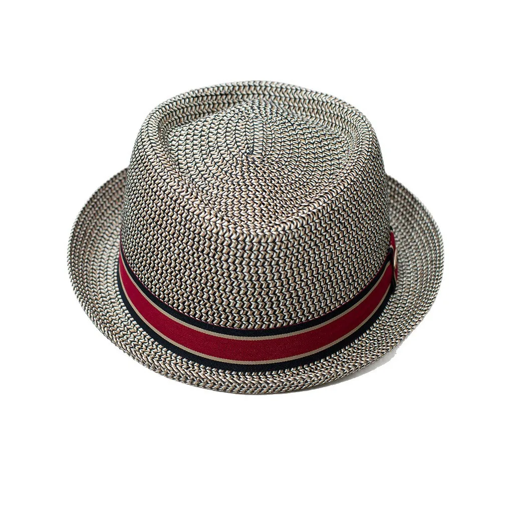 Straw Breathable Hollow Dome Curled Brim Hat, Summer Jazz Cap for Men Women Unisex Short Brim Sun Protection 5
