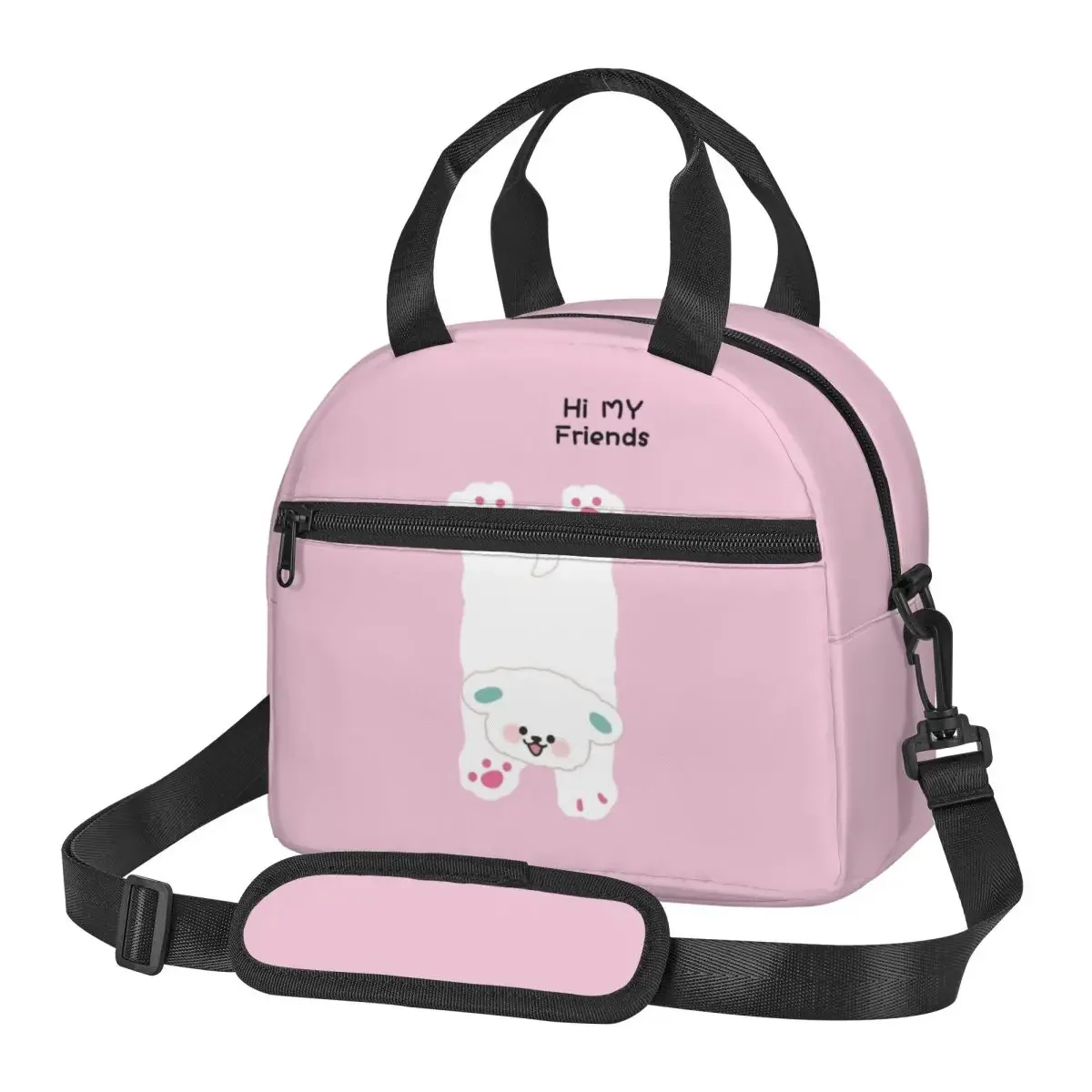 

Fashionable cartoon pattern single shoulder crossbody lunch bag with interesting graffiti. Suitable for outdoor travel, picni