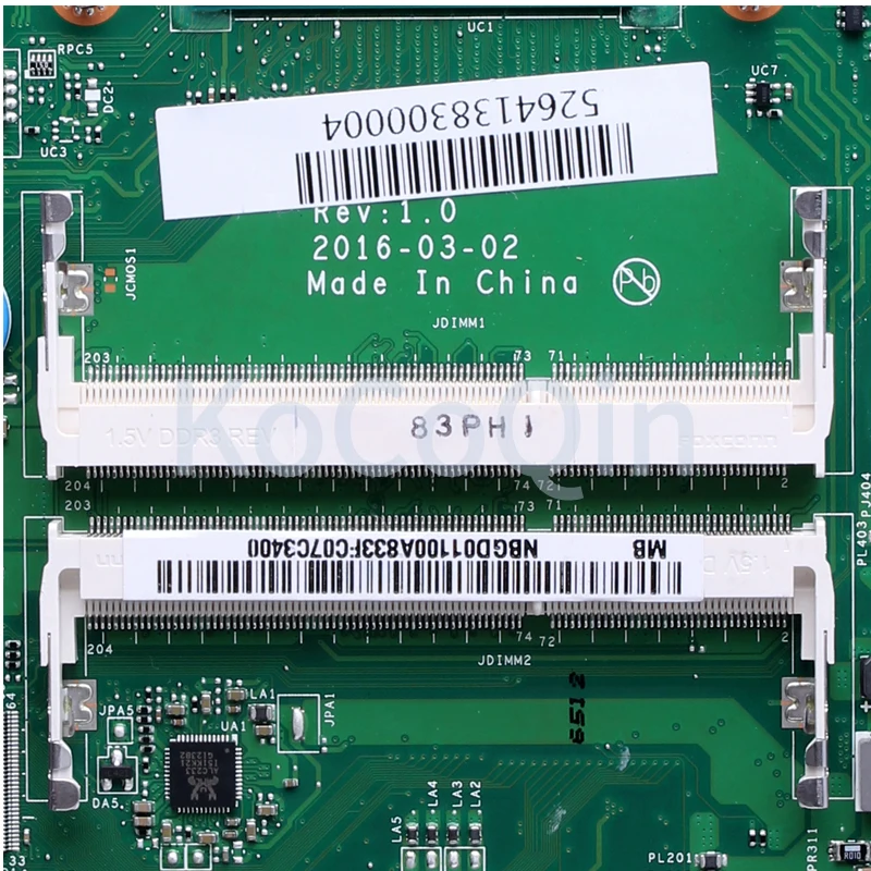 Imagem -04 - Placa-mãe do Portátil para Acer B5w1s La-d671p Es1572 4405u i3 i5 i7 6th Gen Nbgd01100 Nbgd011002 Testado Completo