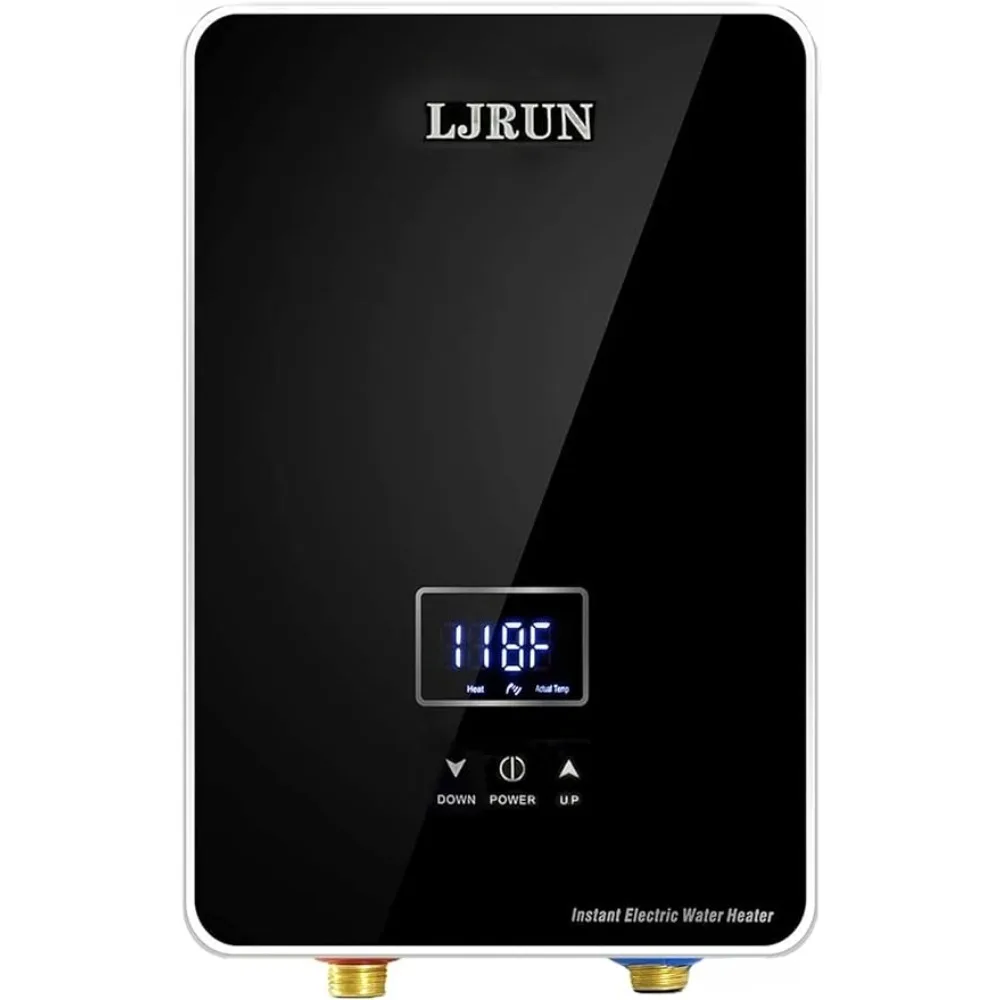 LJRUN  Electric Water Heater 240V, 6kW Tankless Water Heater for Kitchen Bathroom with Self Modulating Technology