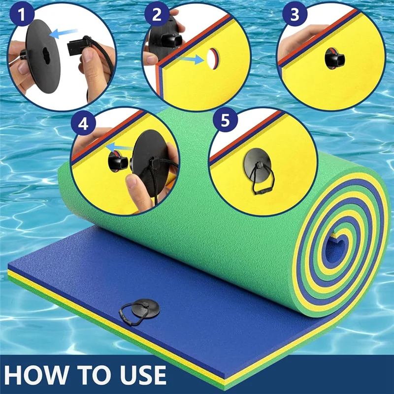A03F-Floating Mats, Grommet Set Portable Floating Water Mat Tether Kit, Mat Tether Kit For Outdoor Water Activities
