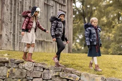 AP 2025 winter children coats waterproof shine fabric and filling white duck down girls boys outerwear