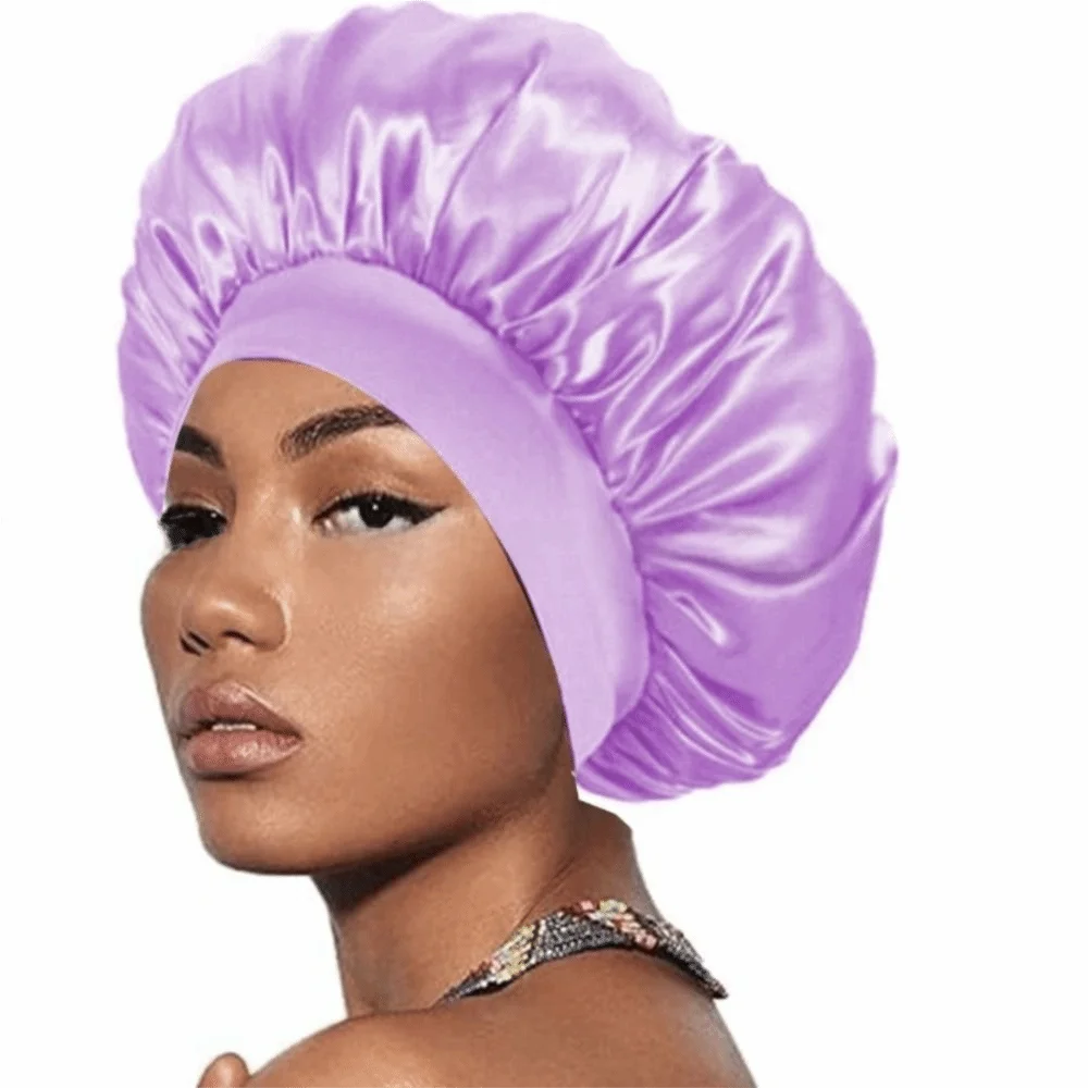 Fashion Silk Women's Bonnet Elastic Band Cap Sleep Bonnets Hair Bonnet Beauty