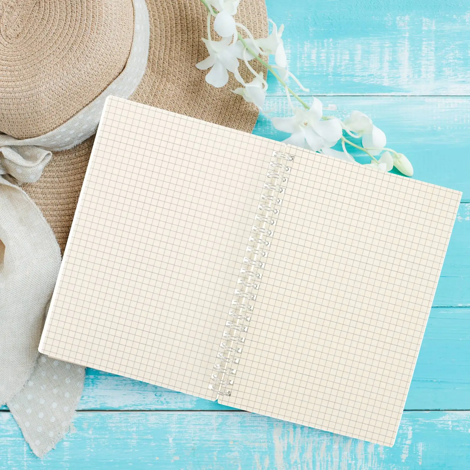 2Pcs Grid Notebook A5 Square Spiral Notebooks for Math Engineering Writing School Work Thick Paper Students Supplies