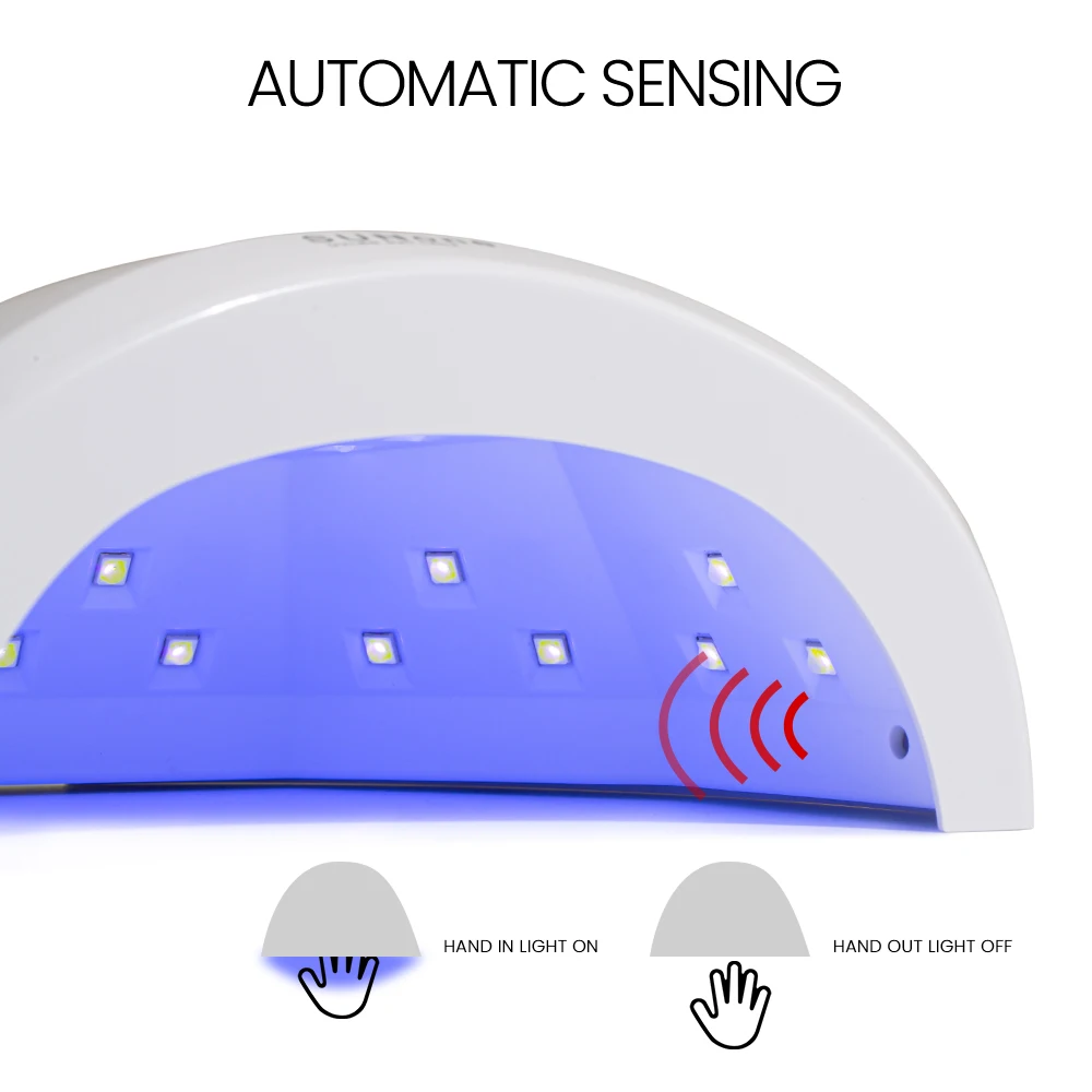 Maychao 48w lâmpada uv do diodo emissor de luz do secador do prego para curar todos os tipos do verniz uv do gel com o sensor automático do temporizador de 4 engrenagens manicure/ferramenta do pedicure