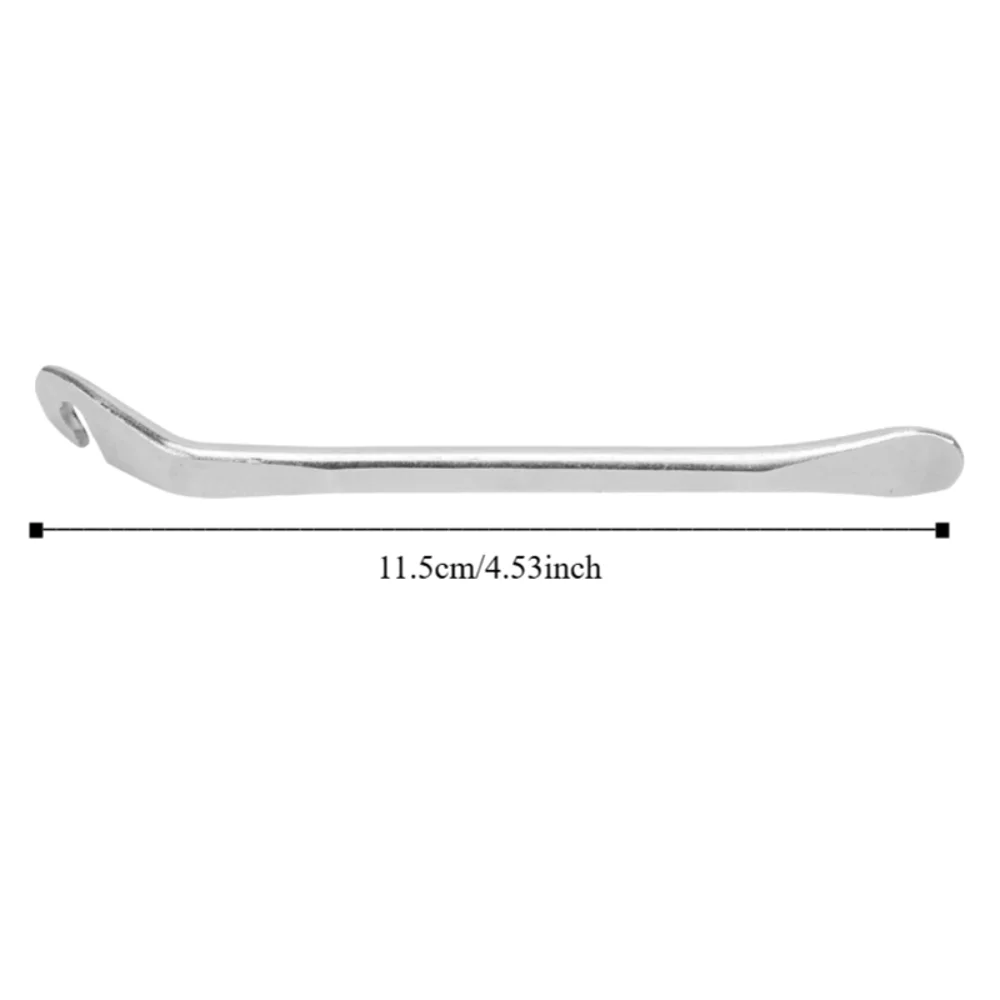 8PCS Durable 45# Steel Bike Tire Levers Curved Premium Bike Tire Pry Bar 11.5cm Silver Tire Repair Bar Tire Changing view 6