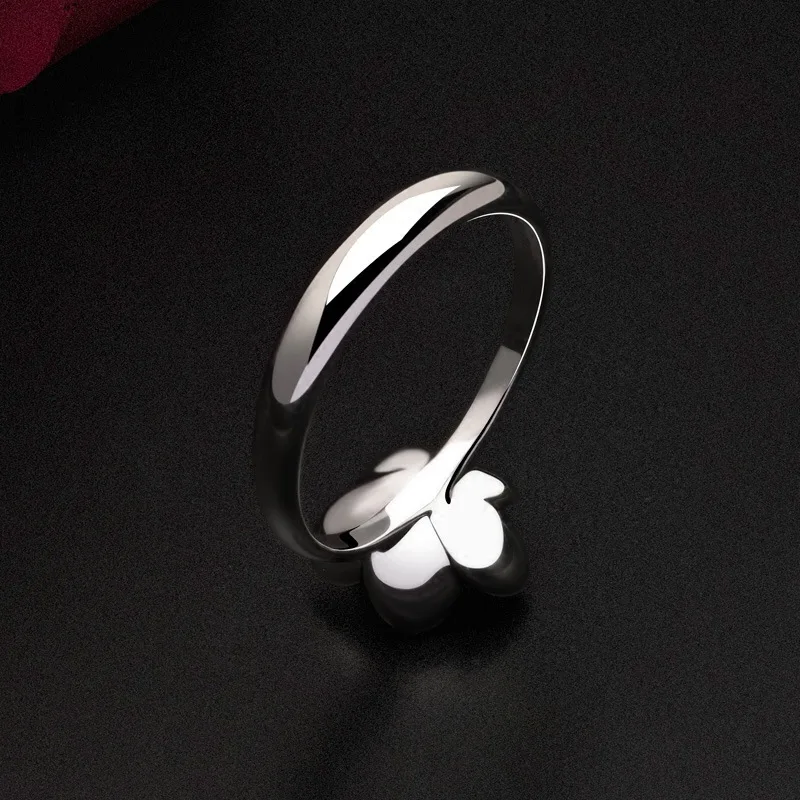S925 Sterling Silber Ring Neuer Kreativer Rosen-Diamant-Besetzter Damen-Mode-Verlobungsring in Blumenform für Romantische Anlässe