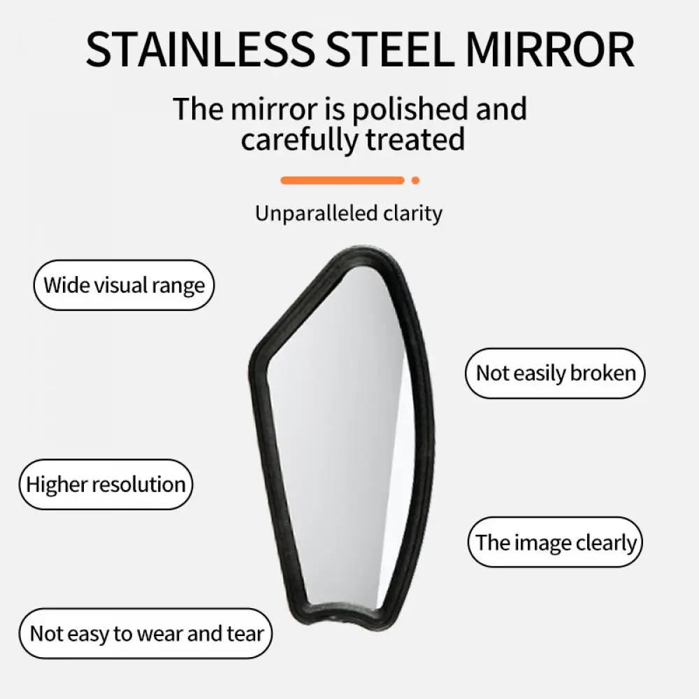 Bicycle Stainless Steel Rearview Mirror Wide Range Reflector Adjustable Bike Back SightBicycle Handlebar Safe Rear View Mirror