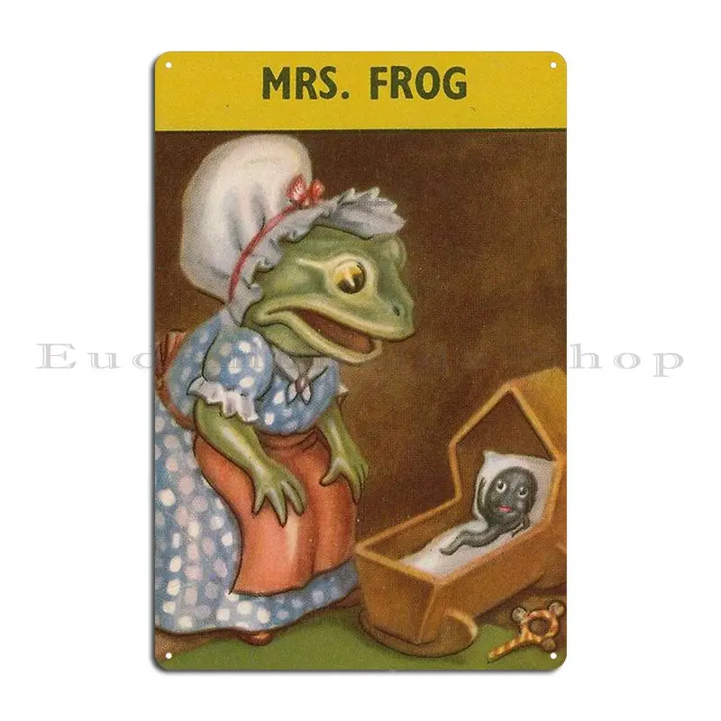 Mrs Frog Metal Plaque Customize Club Custom Funny Sign Tin Sign Poster