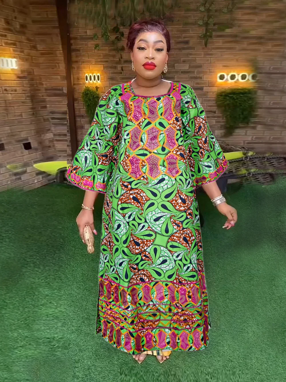 H&D New African Clothes For Women Traditional Embroidery Dresses Bazin Women High quality Party Wedding occasion