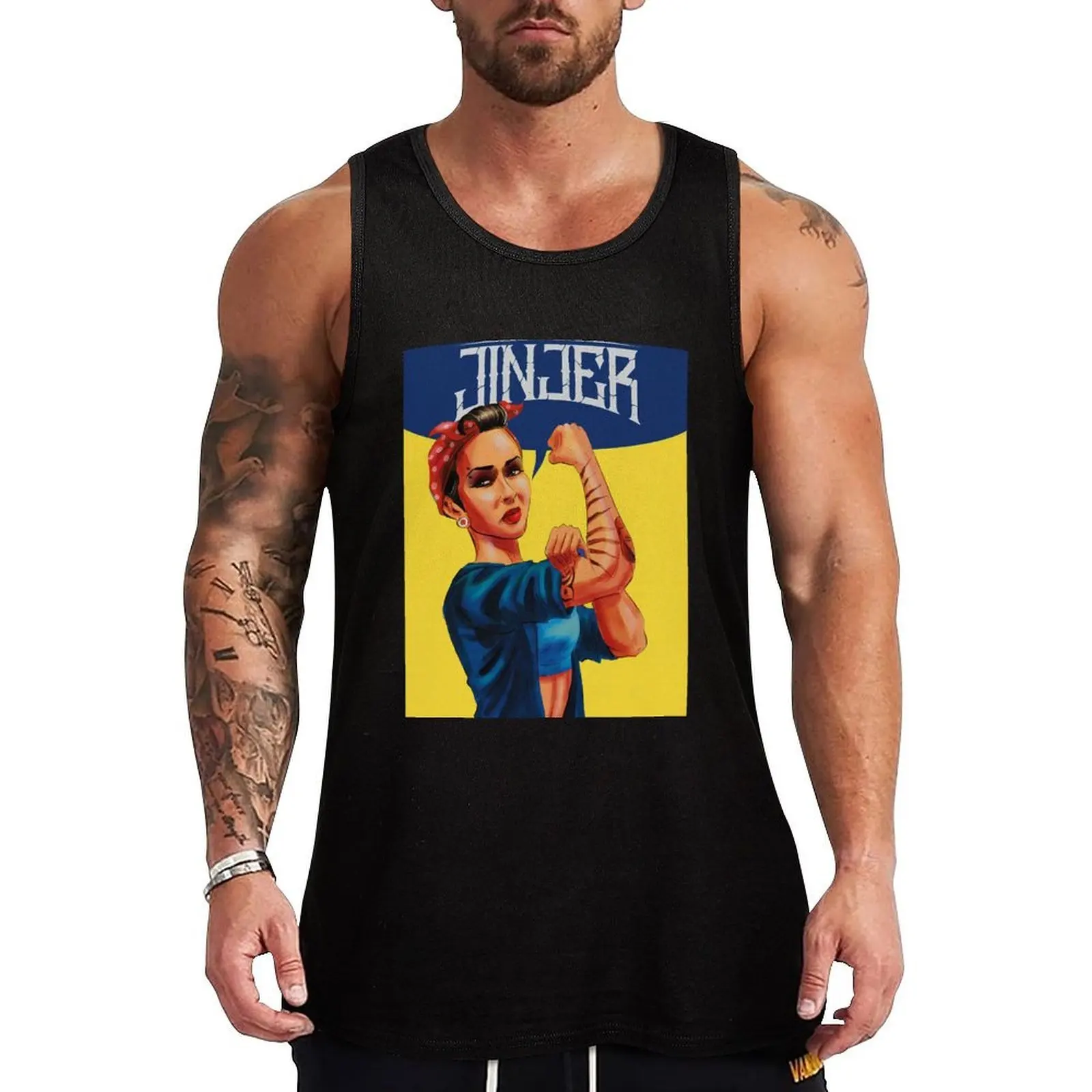 Jinjer Fight Tank Top Essential Sleeveless Shirt Solid Basic Tank Top