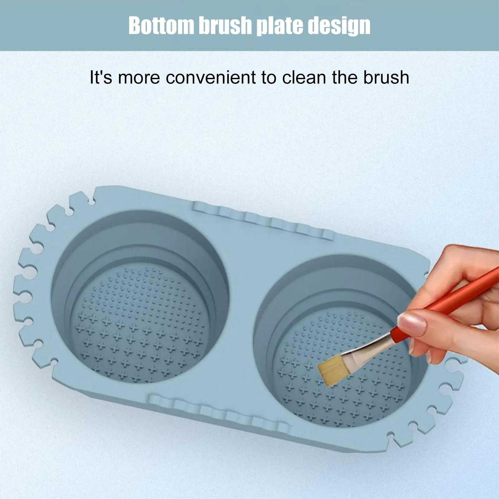 Portable Foldable  Paint Brush Washer Silicone Mini Wash Water Bucket Holder Cup Watercolor Acrylic Oil Painting Cleaner