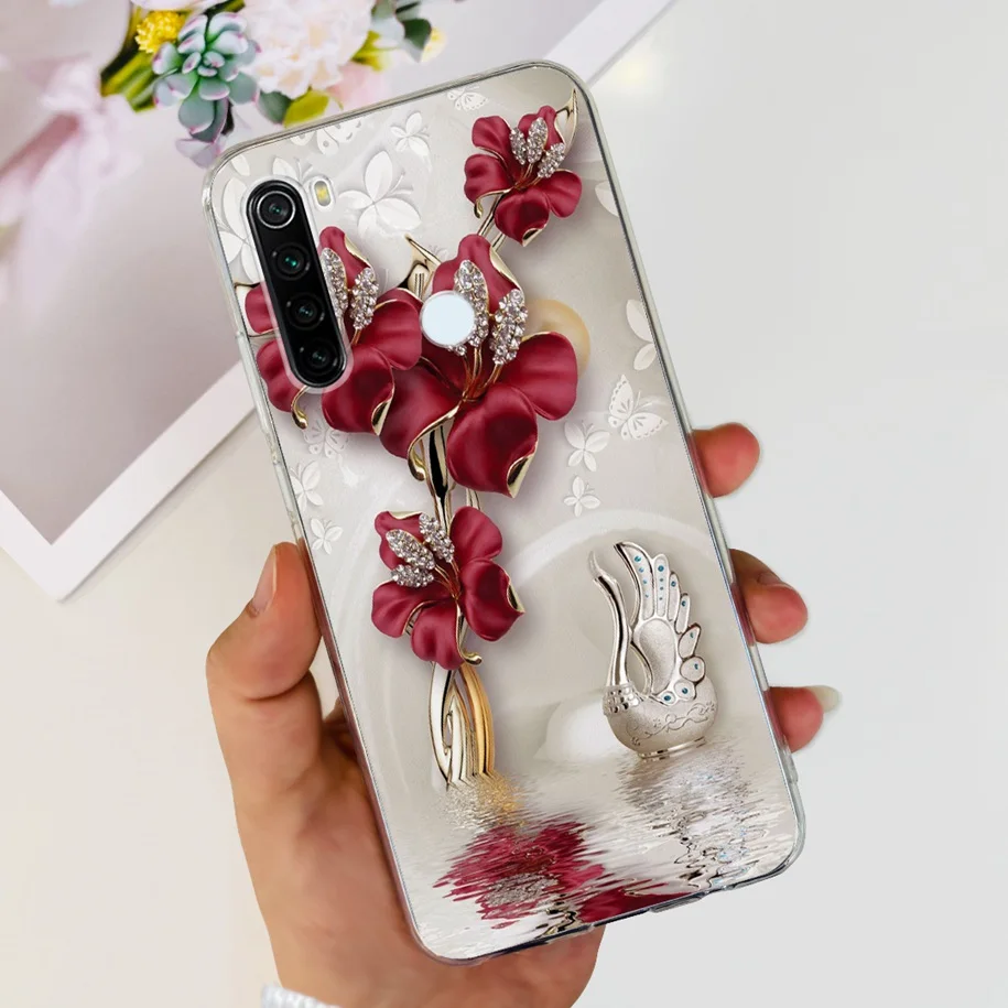 For Xiaomi Redmi Note 8 Case Note 8T Cover New Fashion Butterfly Silicone Soft Funda on Xiaomi Redmi Note 8 Pro Note8 Clear Capa
