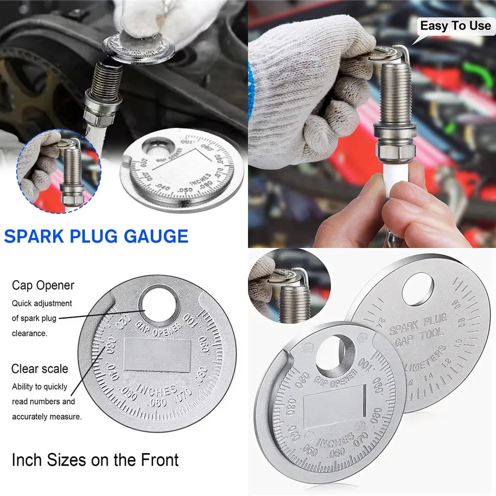 

1/2/3PC Spark Plug Gap Gauge Accurate Engine Spark plug Gapping Tool from 0.020 to 0.100 In Alloy Auto Wire Spark Plug Measure