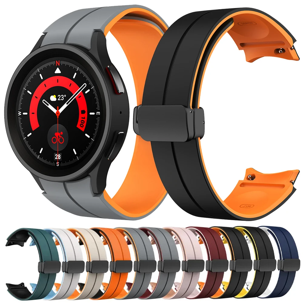 Für Samsung Galaxy Watch 7 Armband Sport Silikonband Galaxy Watch 7 LTE 44mm Watch6 4 5Pro 45mm 44 40mm Magnetschnalle Armband