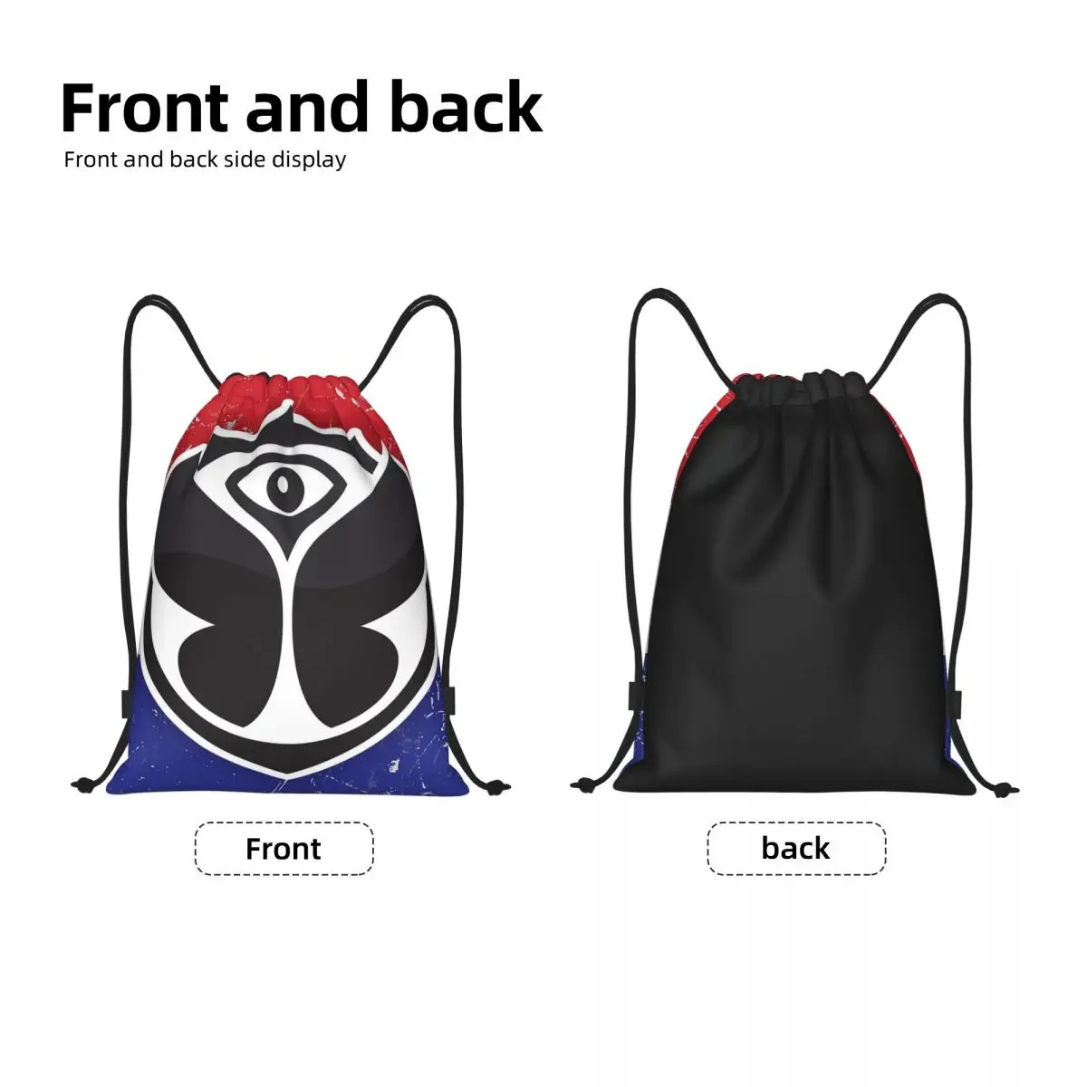 Tomorrowland France Drawstring Bags Women Men Portable Gym Sports Sackpack Electronic Dance Shopping Storage Backpacks