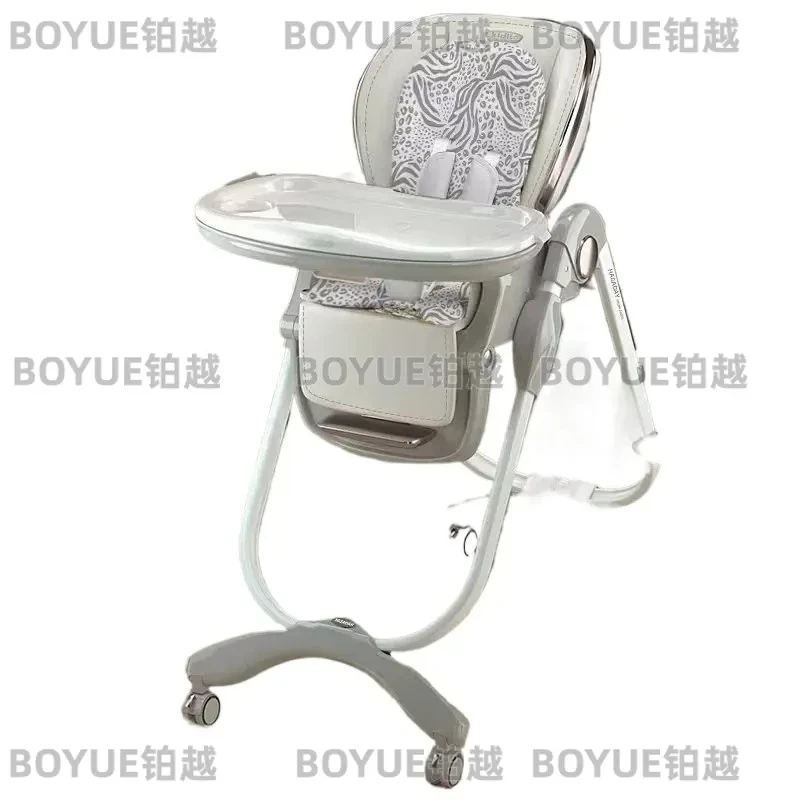 Foldable Baby High Chair Portable Kids Dining Seat Adjustable Toddler Feeding Table Multifunctional Infant Meal Booster