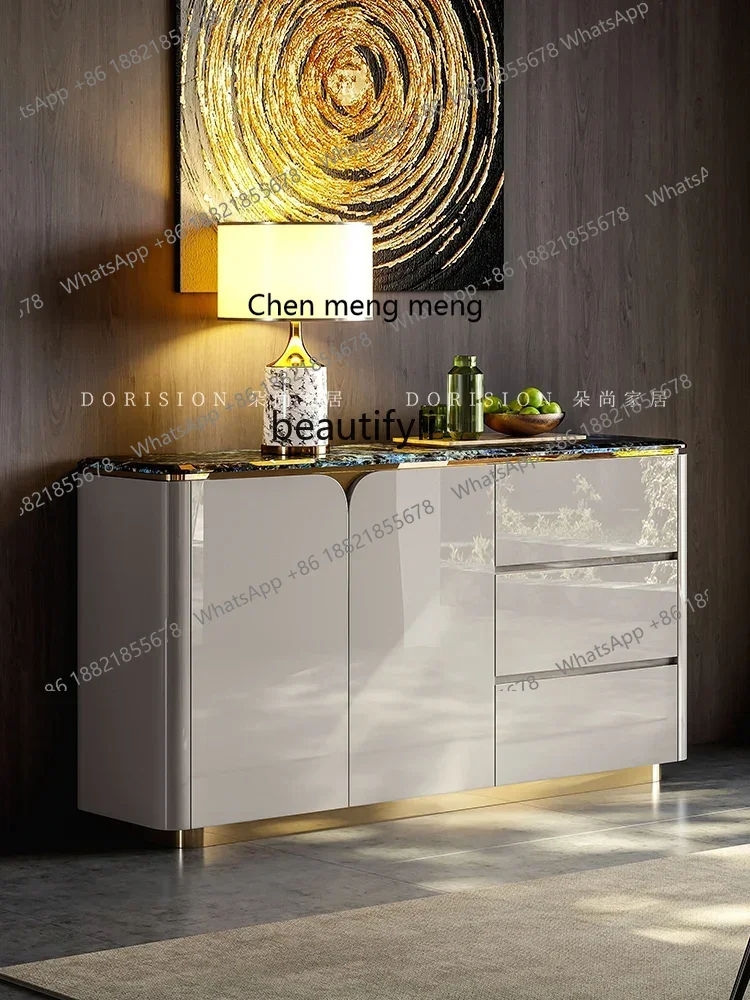 

zxModern minimalist dining side marble living room drawer porch bedroom solid wood bedside locker