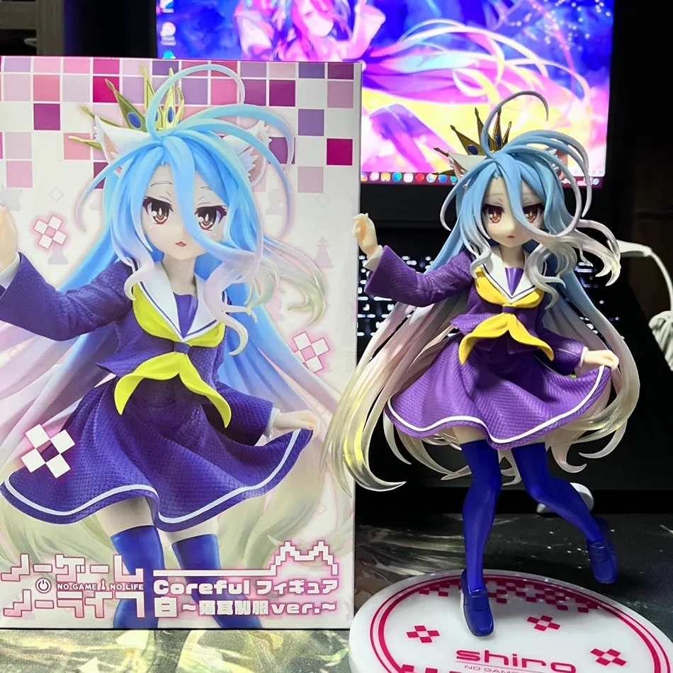 19CM Anime NGNL No Game No Life figurine blanche Anime PVC figurines d'action modèle Collection ornement Anime modèle jouet cadeau