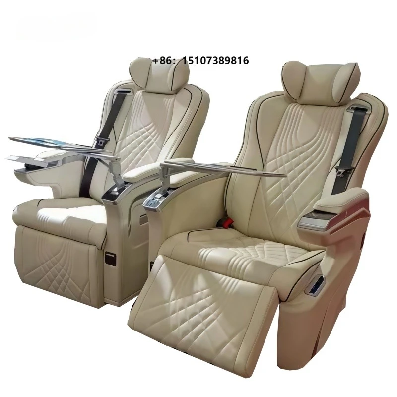 MPV Luxury Leather Car Seat OEM/ODM Available Wholesale OE Supplier: Reliable Aviation Seating with Built-in Tabletop