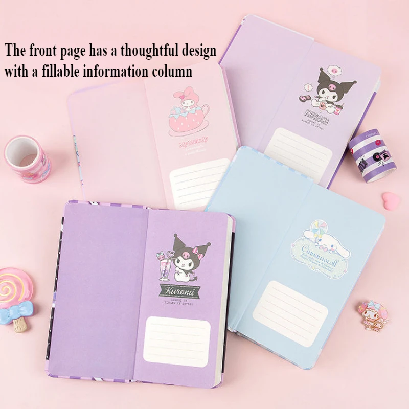 Kawaii kuromi Egyhetes planner Füzet sanrio planner journals Füzet matricák Előjegyzési naptár 2025 aranyos Jegyzetblokk lányok Iskola Anyagellátás