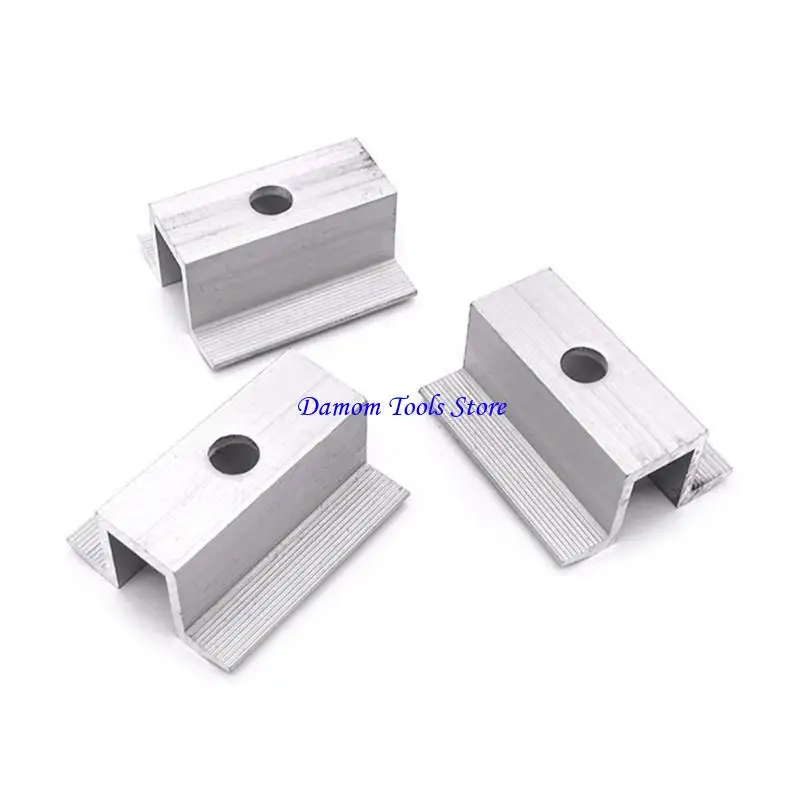 57BE 10 Pieces Aluminum Alloy Solar Middle Clamp for Framed Panels 40mm/50mm/60mm