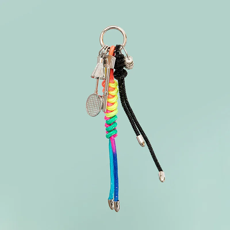 Phone Strap Colorful Handwoven Rope Keychain for Women Sophisticated Braided Lanyard Bags Pendant Ornament Bag Accessories