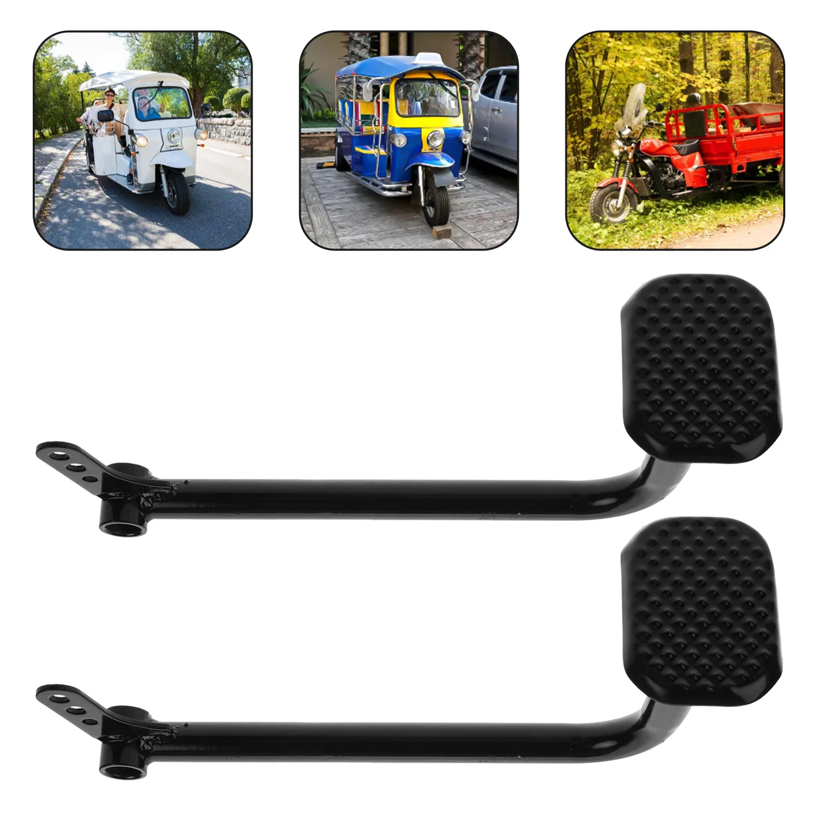 2Pcs Elektrische Dreirad Bremspedal Heavy Duty Stabile Pedal Montage für Go Kart Atv Ersatz Metall Fußstütze Keine Werkzeuge erforderlich