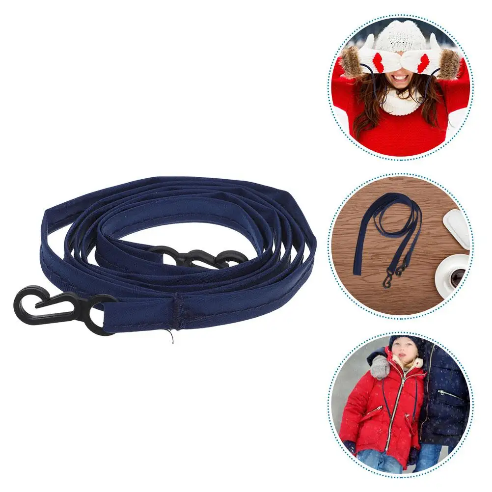 2pcs Kids Glove Lanyard Mitten Clips Neck Hanging Design Skiing Green Elastic Toddler Mittens Suspenders Lightweight Gloves