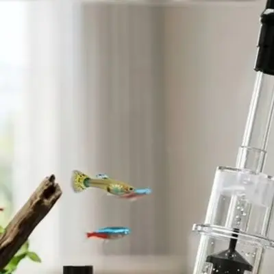Pneumatic Aquarium For Gravel Cleaner With Strong Suction Independent Waste Collection Tank For Quick Release Design For Fish