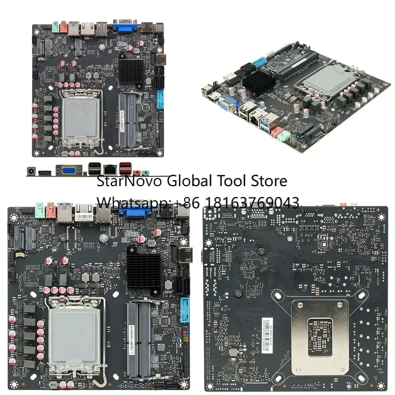 2026 Hot! Industrial Motherboard H610 Mini ITX Support 12th 13th Gen DDR4 64GB M.2 SATA DC 19V for Enterprise AIO IPC