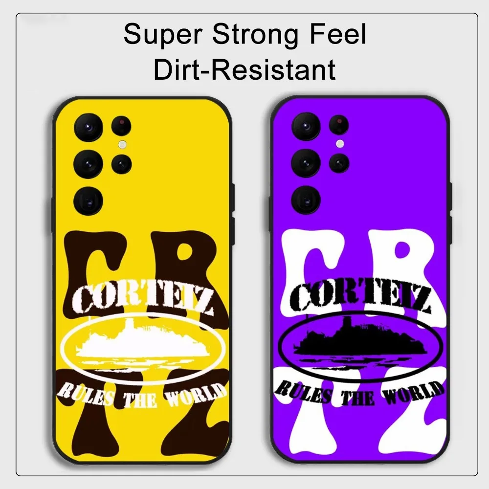 Luxury Goods Rules The World-C-Corteizs Phone Case  Samsung S series s20 s21 s22 s23 s24 FE Plus Ultra TPU Soft to Skin-friendly