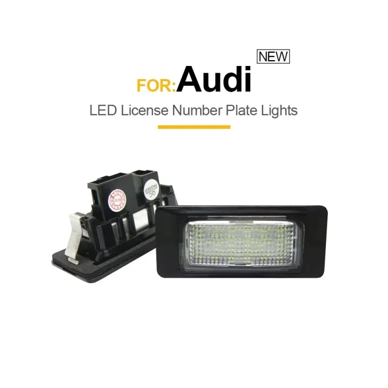 

2PCS LED License Plate Light for Audi A1 A4 B8 A5 S5 A6 S6 A7 Sportback RS5 Q5 for Superb Octavia Decoding License Plate Lamps