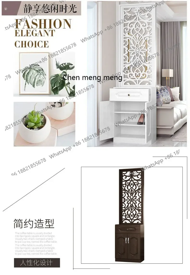 G153 Simple modern screen partition shoe cabinet entrance foyer cabinet living room decoration screen rack Nordic