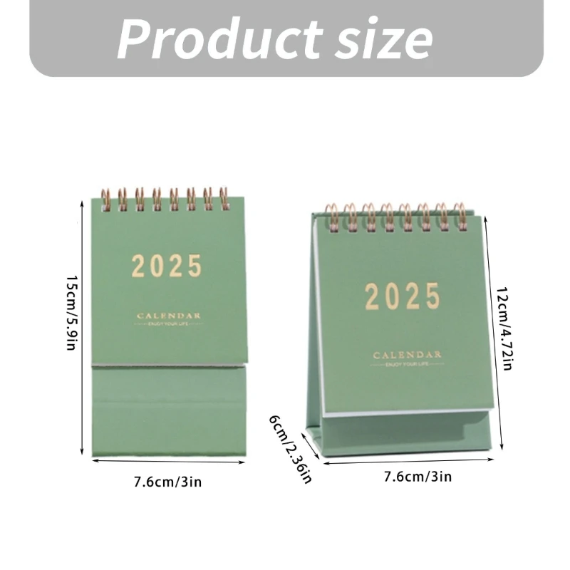 Calendario escritorio 2025 Referencias 18 meses del 07/2024 12/2025 Calendario pequeño Dropship