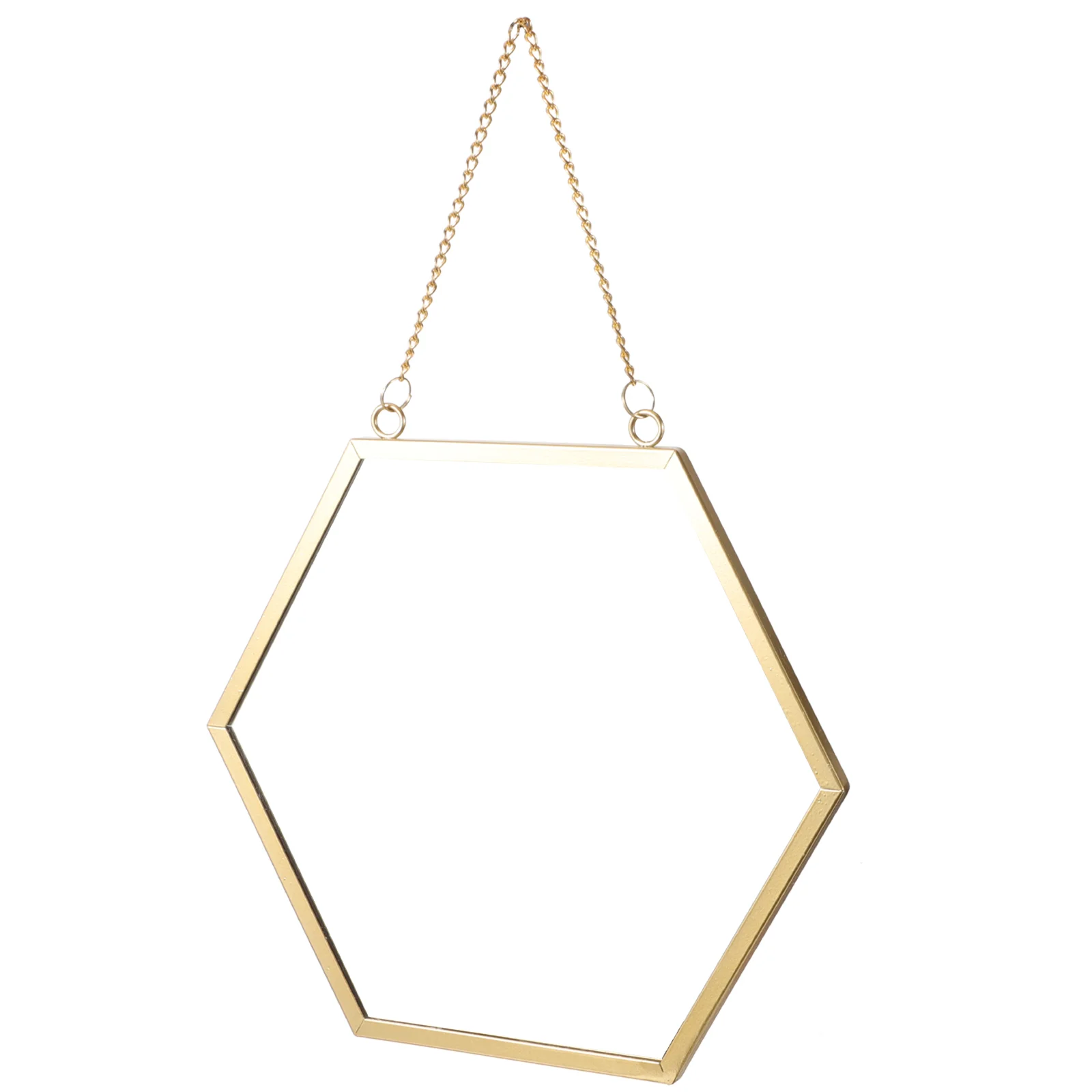 

Hanging Hairdressing Mirror Small Mirrors For Wall Bathroom Punch-free Makeup Light Hexagon