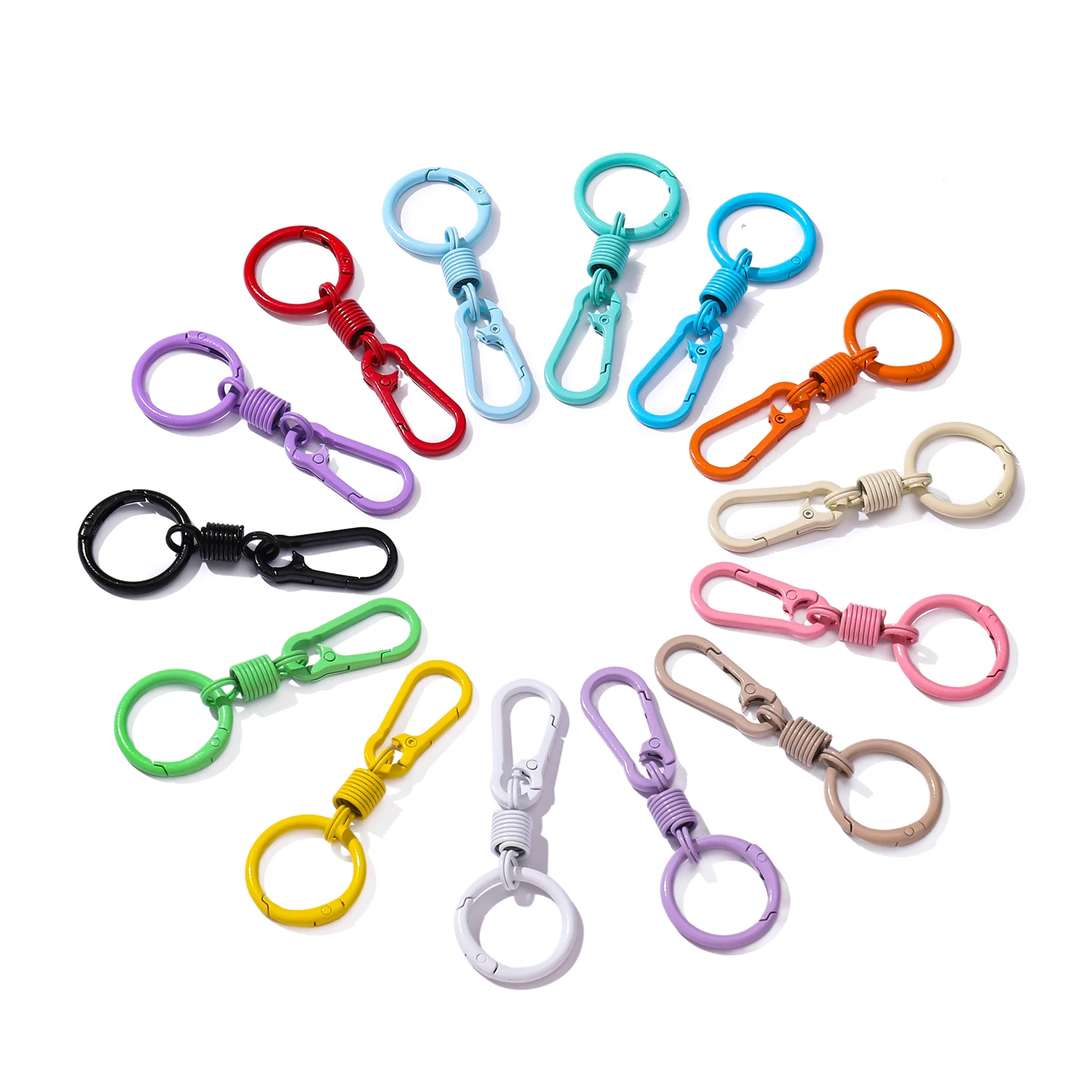 1 teile/los Bunte Legierung Frühling Schlüsselbund 30*85 MM Schlüssel Ring Halter Karabiner Schnalle für DIY Tasche Anhänger schmuck Machen Zubehör