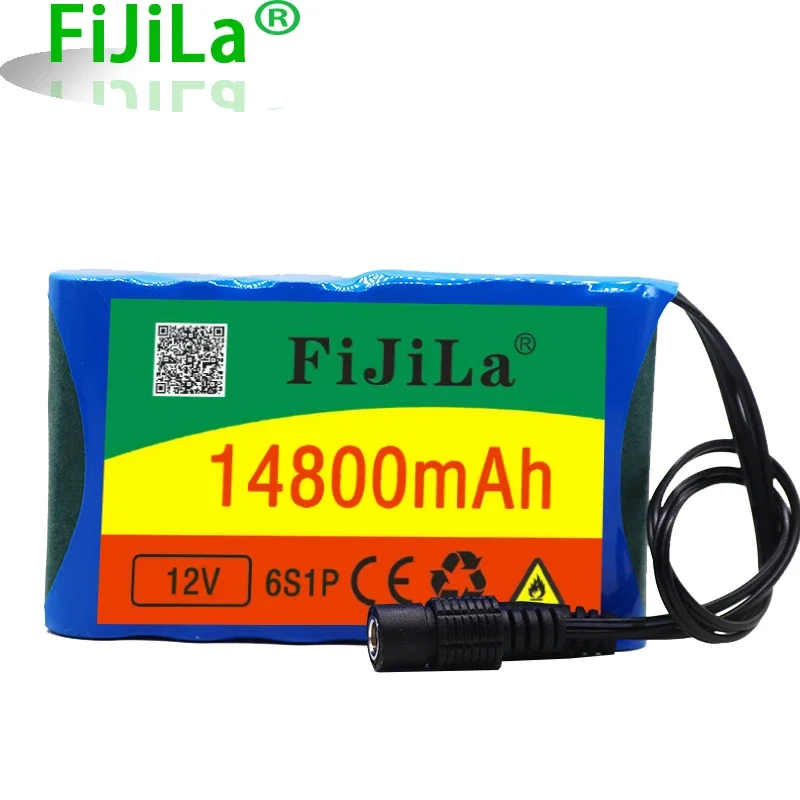 100% original 12V battery pack 14.8Ah 18650 Rechargeable Lithium Ion battery pack capacity DC 12.6V 14800mAh CCTV Cam Monitor