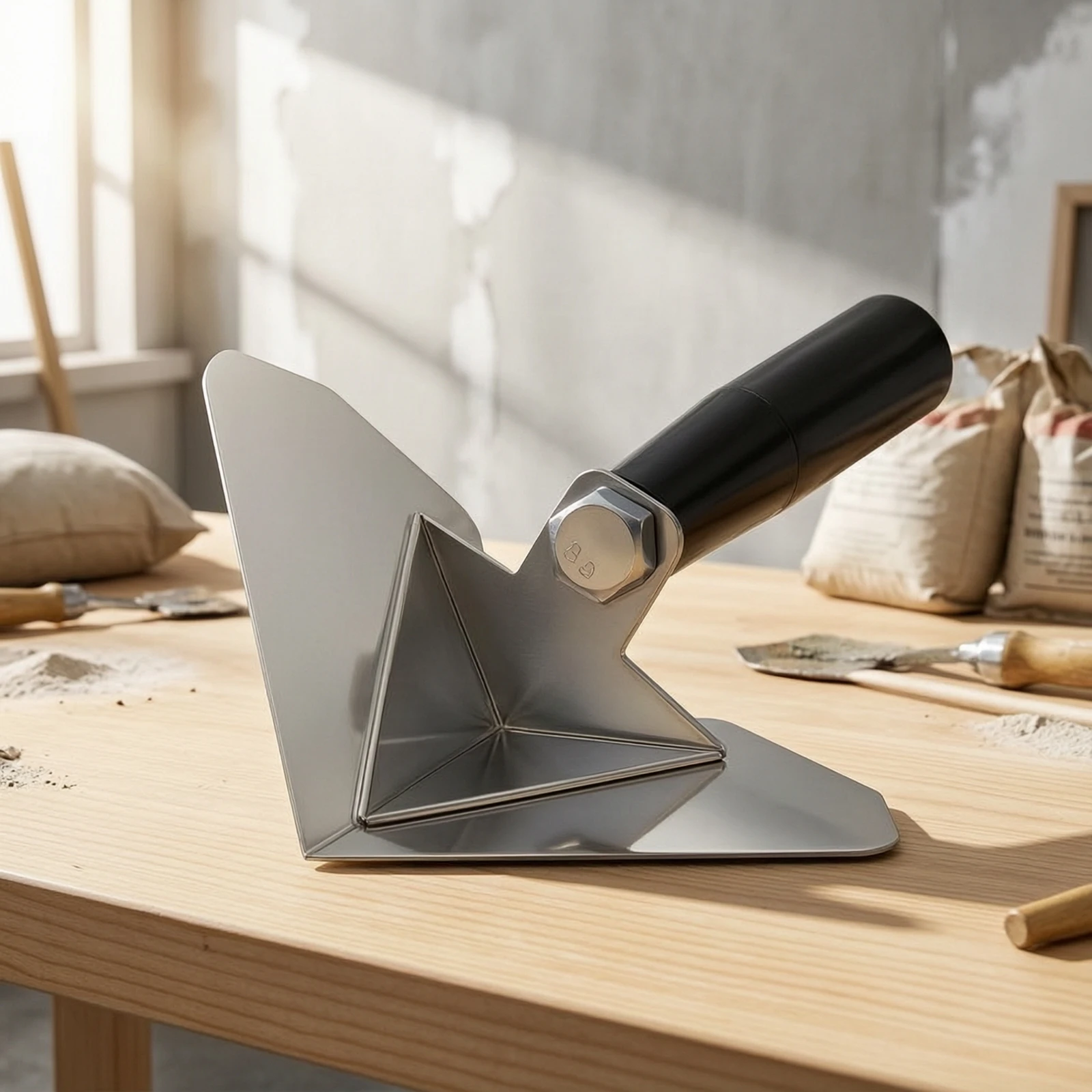 Inside Corner Trowel Mirror Polished Corner Finishing Tool with ABS Handle 90-Degree Trowel Heavy Duty Long-Lasting