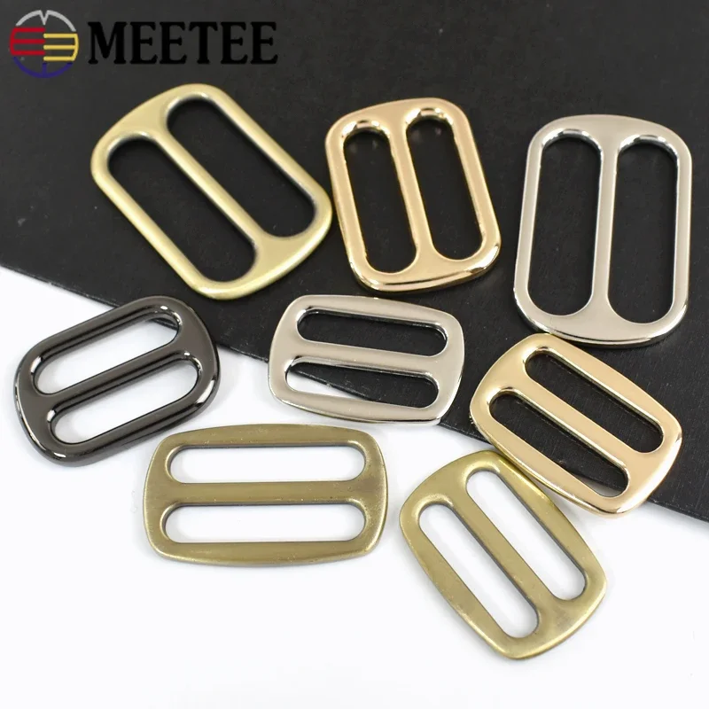 5/10Pcs 12-50mm Metal Buckles for Strap Bag Tri-Glide Slider Ring Clasp Webbing Belt Hook Adjuster DIY Backpack Loop Accessories