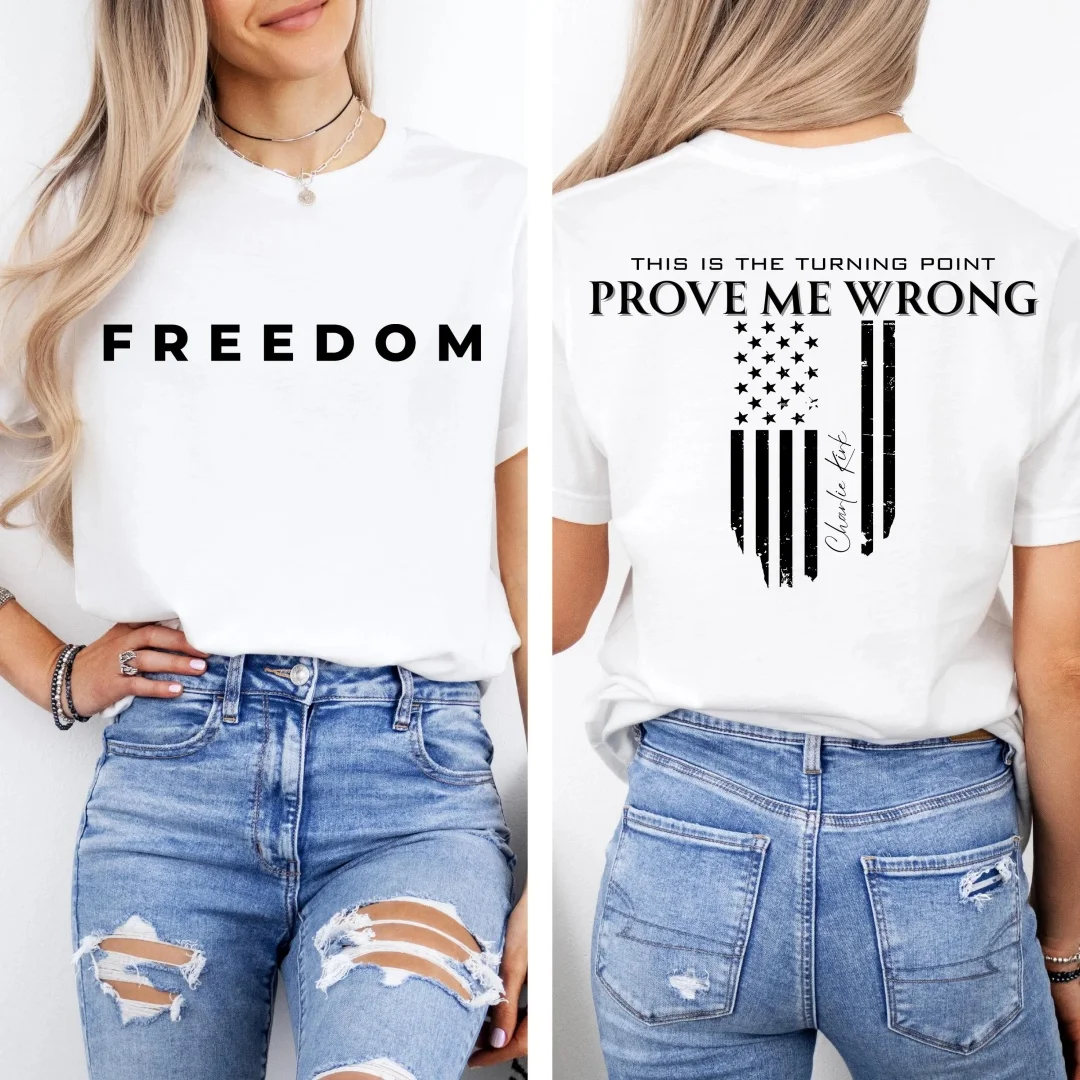 قميص تشارلي كيرك إثباتني قميص خاطئ الراحة الوطنية في السلام تحية قميص تشارلي كيرك العدالة لتشارلي كيرك #1