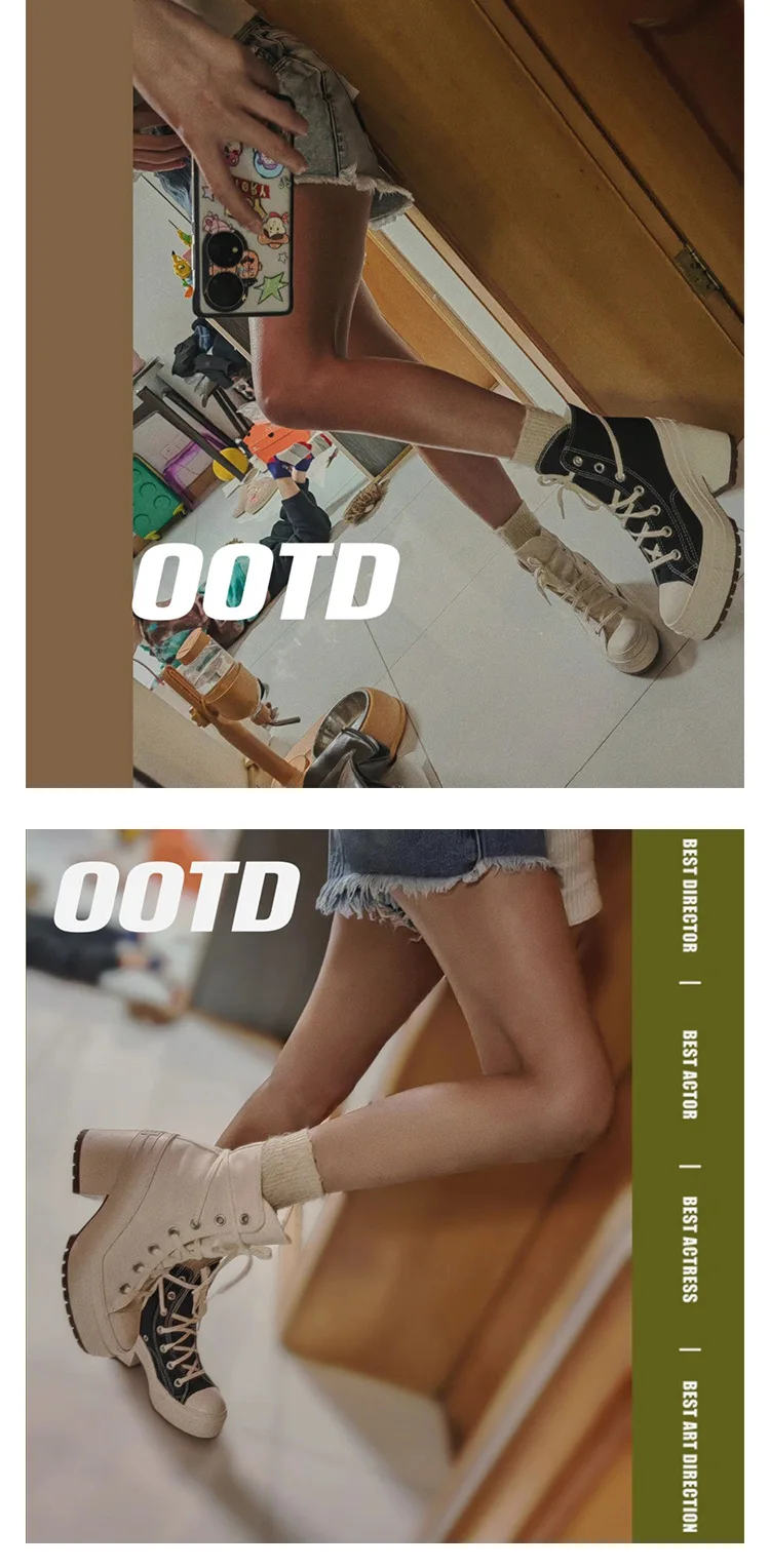 Klassische Damen-Plateau-Turnschuhe, Segeltuchschuhe, personalisierte Luxus-Absätze, Skateboard, Schnürung, Freizeitschuhe, modische Outdoor-Turnschuhe – Detail 3