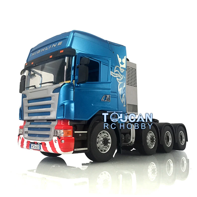 LESU 1/14 8*8 RC Tractor Truck Car Model Painted Metal Chassis W/ Cabin Set Servo 540 Motor 2Speed Gearbox Remoted Vehicle